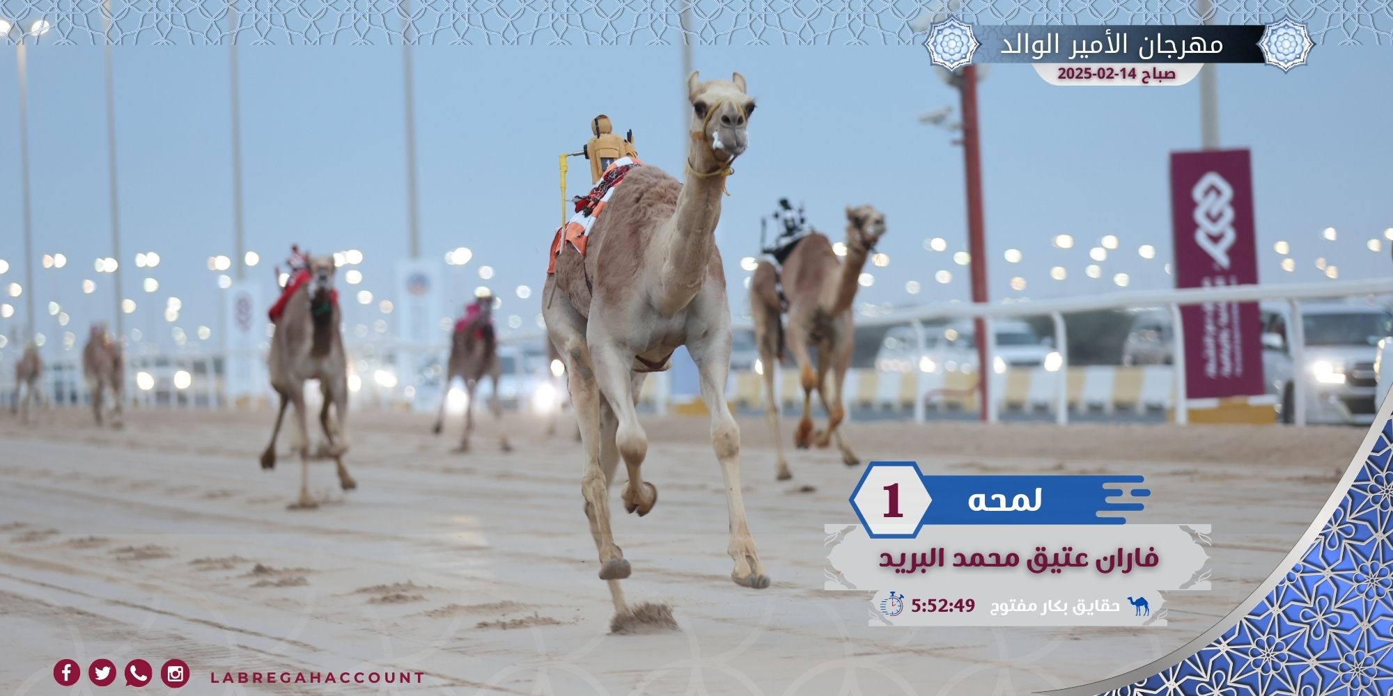 بثاني أيام مهرجان الأمير الوالد.. إثارة ومتعة وندية بأشواط الحقايق العينية